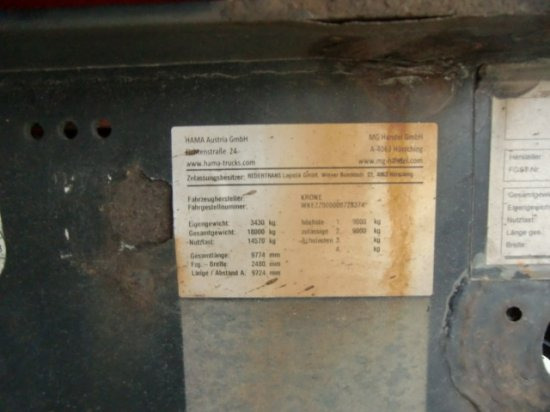 Remolque portacontenedore/ Intercambiable Krone ZZ/DC07 Tandem-Lafette, Standard,   BPW-Achsen, Heckabstützung ohne Container: foto 8