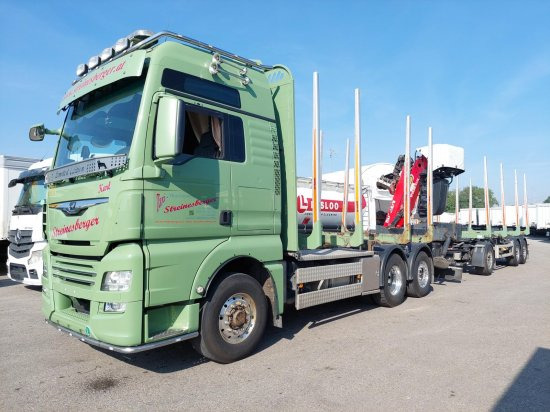 MAN TGX 26.500 6x4x4 Holztransporter, Motor Neu OHNE ANHÄNGER - Camión forestal, Camión grúa: foto 1 MAN TGX 26.500 6x4x4 Holztransporter, Motor Neu OHNE ANHÄNGER - Camión forestal, Camión grúa: foto 1