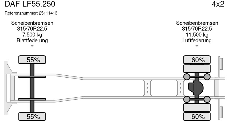 Camión caja cerrada DAF LF55.250: foto 13