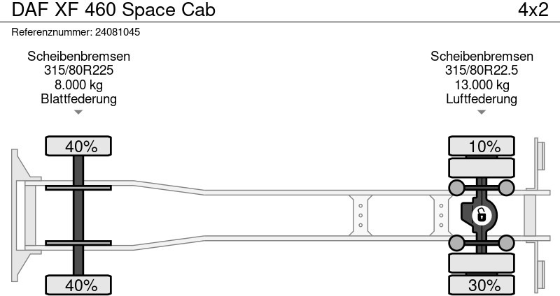 Camión chasis DAF XF 460 Space Cab: foto 14