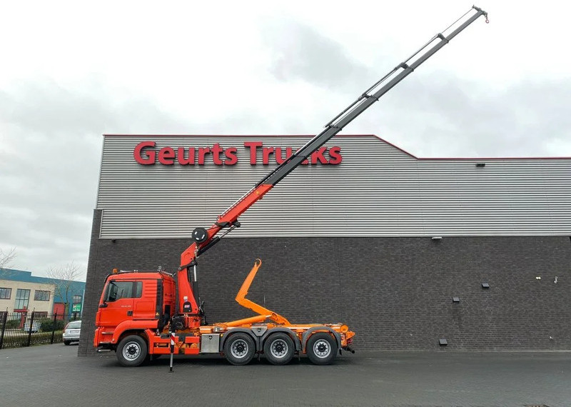 MAN TGS 35.480 8X4 TRIDEM + 20 TON HAAKARM + HMF 3220-K6 KRAAN/KRAN/CRANE/GRUA - Camión multibasculante, Camión grúa: foto 3 MAN TGS 35.480 8X4 TRIDEM + 20 TON HAAKARM + HMF 3220-K6 KRAAN/KRAN/CRANE/GRUA - Camión multibasculante, Camión grúa: foto 3