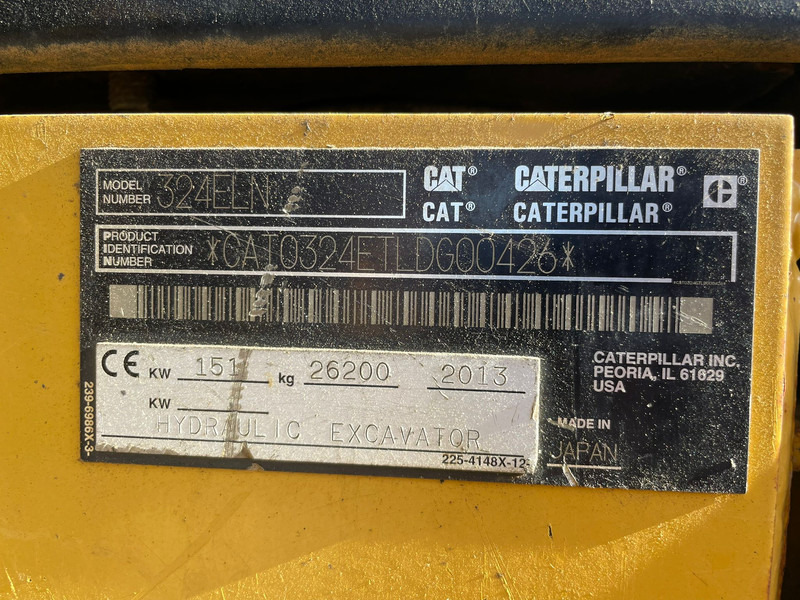 Excavadora de cadenas Caterpillar 324ELN: foto 10