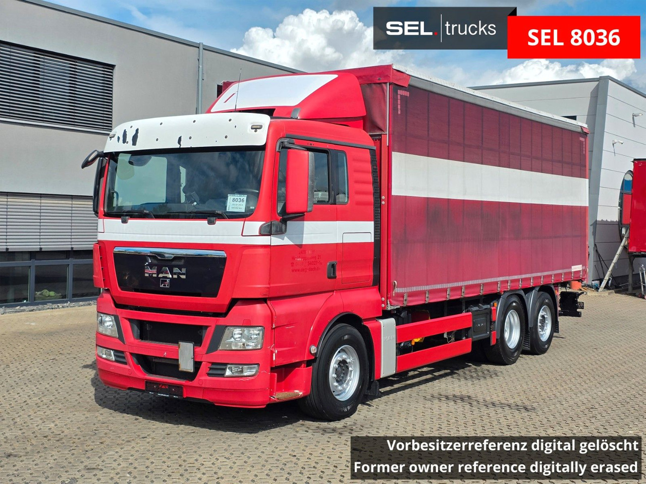 MAN TGX 26.360 6X2-2 LL / Intarder / Ldbw /Lenkachse - Camión lona: foto 1 MAN TGX 26.360 6X2-2 LL / Intarder / Ldbw /Lenkachse - Camión lona: foto 1