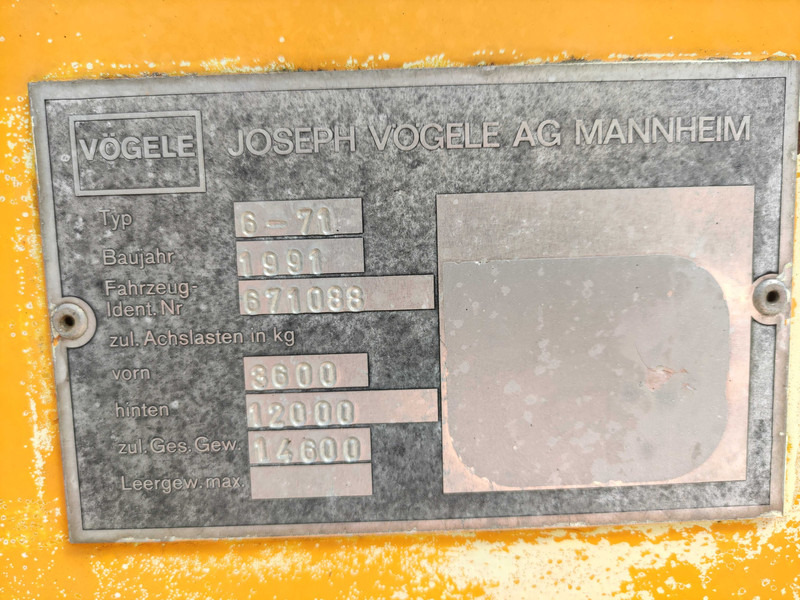 Vögele SUPER 1502 wheel asphalt paver - Pavimentadora de asfalto: foto 3 Vögele SUPER 1502 wheel asphalt paver - Pavimentadora de asfalto: foto 3