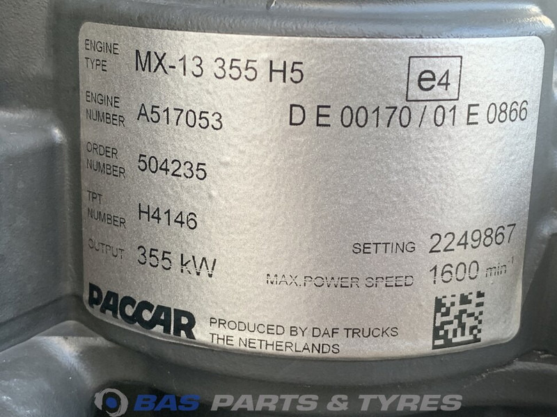 DAF XG Motor DAF MX13 355 H5 0452217 - Motor para Camión: foto 5 DAF XG Motor DAF MX13 355 H5 0452217 - Motor para Camión: foto 5