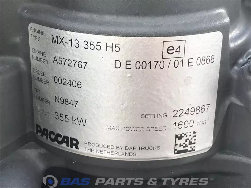 DAF XG+ Motor DAF MX13 355 H5 2304398 - Motor para Camión: foto 5 DAF XG+ Motor DAF MX13 355 H5 2304398 - Motor para Camión: foto 5
