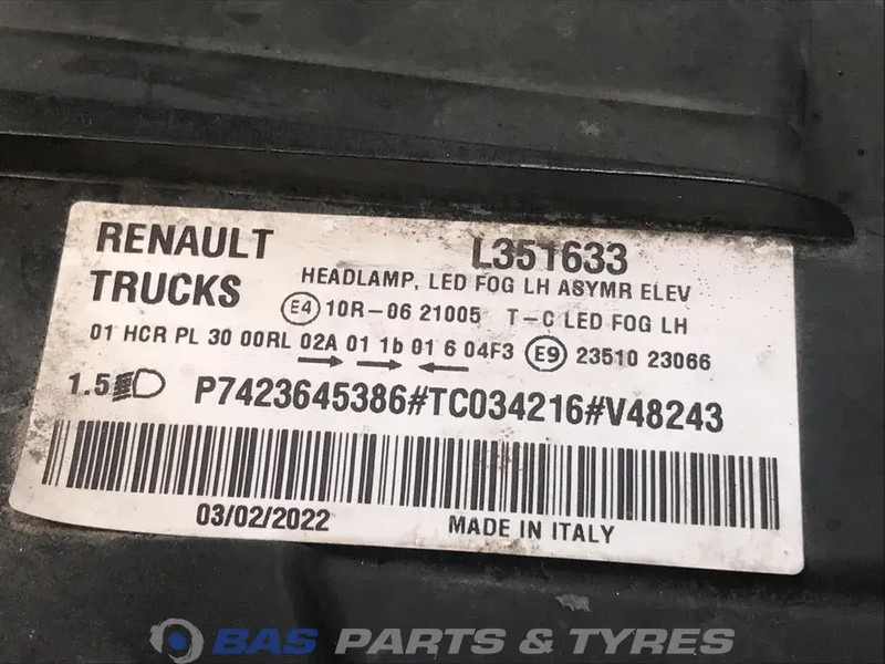 Renault T-Serie Evolution - Faro delantero para Camión: foto 5 Renault T-Serie Evolution - Faro delantero para Camión: foto 5