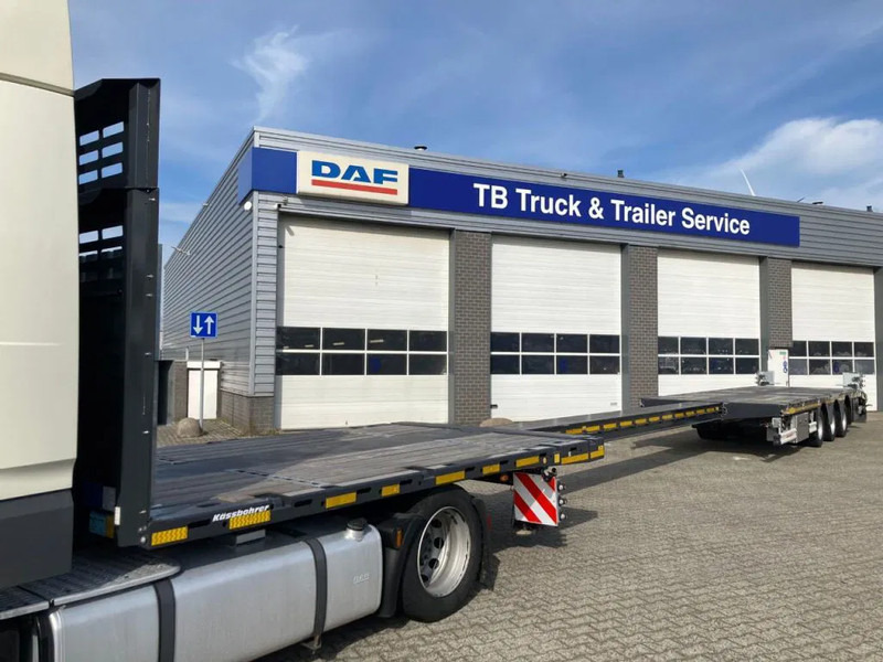Kässbohrer SPA M3 / 1N - 18 / 27 Heavy Duty uitschuifbare vlakke mega trailer met liftas, rongen en oprijplaten - Semirremolque caja cerrada: foto 4 Kässbohrer SPA M3 / 1N - 18 / 27 Heavy Duty uitschuifbare vlakke mega trailer met liftas, rongen en oprijplaten - Semirremolque caja cerrada: foto 4