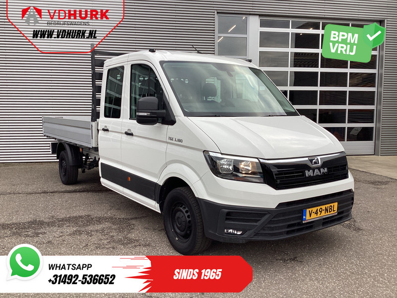 MAN TGE 3.180 DSG Aut. DC Dubbel Cabine BPM VRIJ! Open Laadbak 350x203/ 7 Pers./ Carplay/ Trekhaak/ Cruise/ 2.8t Trekverm./ Airco/ Pick - Furgoneta caja abierta, Furgoneta combi: foto 1 MAN TGE 3.180 DSG Aut. DC Dubbel Cabine BPM VRIJ! Open Laadbak 350x203/ 7 Pers./ Carplay/ Trekhaak/ Cruise/ 2.8t Trekverm./ Airco/ Pick - Furgoneta caja abierta, Furgoneta combi: foto 1
