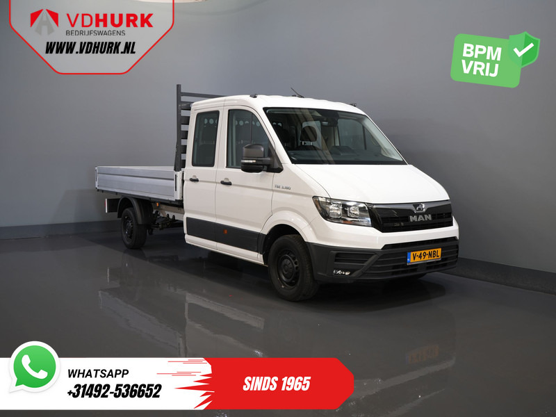 MAN TGE 3.180 DSG Aut. DC Dubbel Cabine BPM VRIJ! Open Laadbak 350x203/ 7 Pers./ Carplay/ Trekhaak/ Cruise/ 2.8t Trekverm./ Airco/ Pick - Furgoneta caja abierta, Furgoneta combi: foto 1 MAN TGE 3.180 DSG Aut. DC Dubbel Cabine BPM VRIJ! Open Laadbak 350x203/ 7 Pers./ Carplay/ Trekhaak/ Cruise/ 2.8t Trekverm./ Airco/ Pick - Furgoneta caja abierta, Furgoneta combi: foto 1