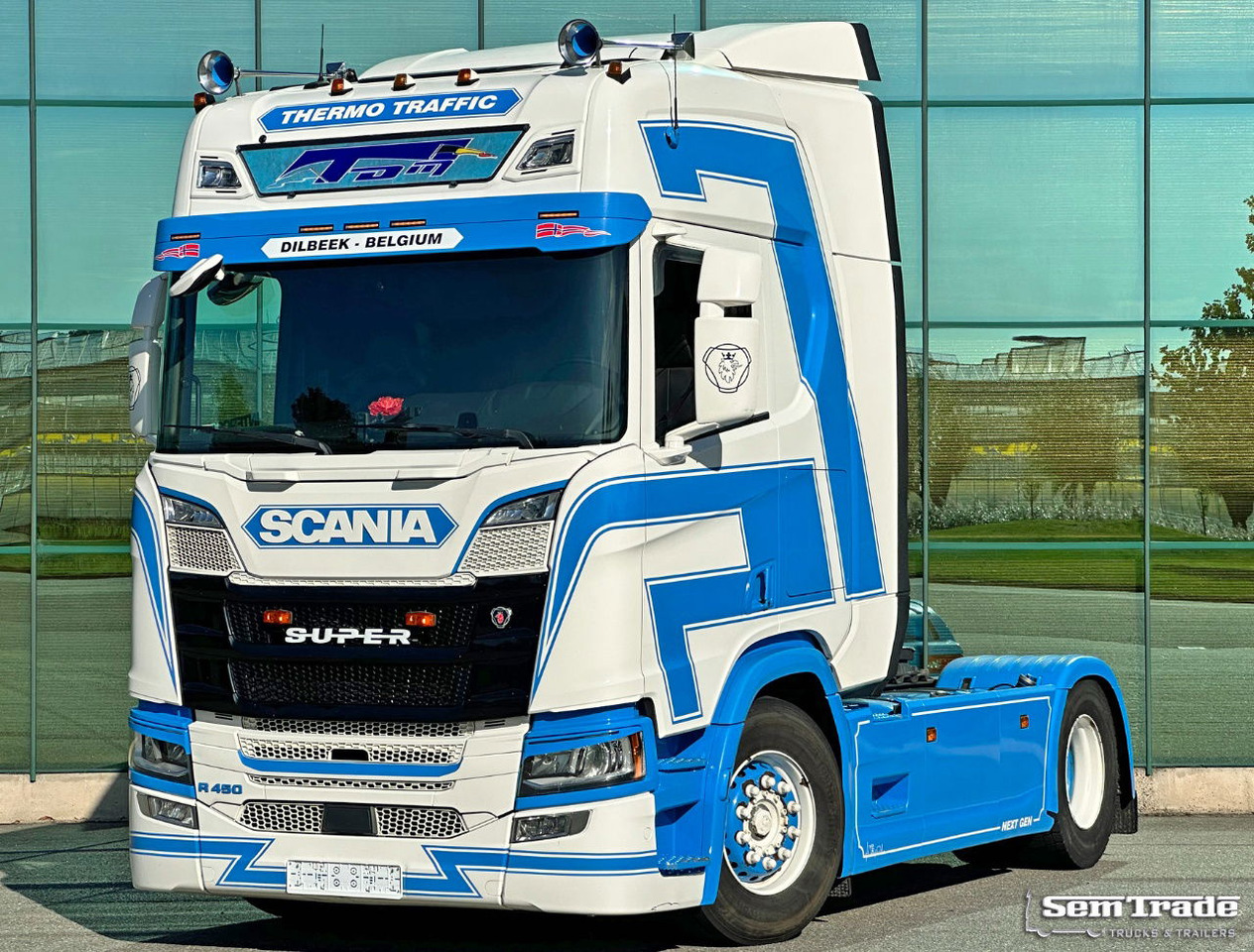 Scania R450 NGS Full AIR Retarder Full Spoiler 2X Tanks Super Condition Belgium-Truck - Cabeza tractora: foto 1 Scania R450 NGS Full AIR Retarder Full Spoiler 2X Tanks Super Condition Belgium-Truck - Cabeza tractora: foto 1