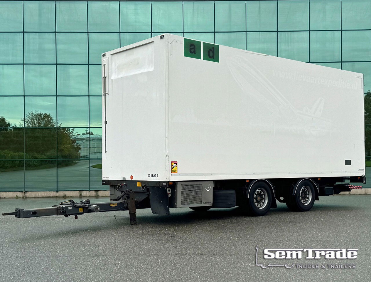 DRACO MZS 218 Wipkar 750 x 250 x 290 CM Inside Tail Lift 2021 TRS Iceland TOP Condition NL Trailertrailer - Remolque caja cerrada: foto 1 DRACO MZS 218 Wipkar 750 x 250 x 290 CM Inside Tail Lift 2021 TRS Iceland TOP Condition NL Trailertrailer - Remolque caja cerrada: foto 1