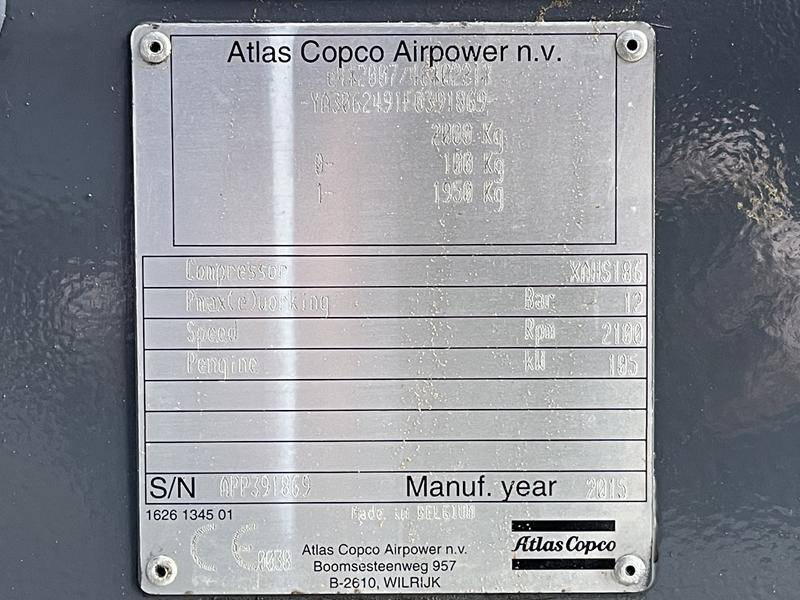 Atlas-Copco XAHS 186 DD - N - Compresor de aire: foto 5 Atlas-Copco XAHS 186 DD - N - Compresor de aire: foto 5