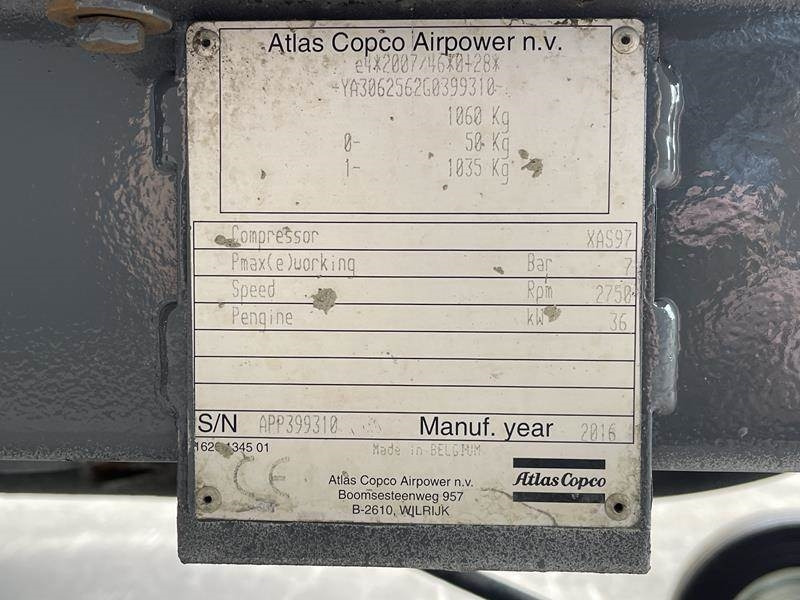 Atlas-Copco XAS 97 DD - N - Compresor de aire: foto 5 Atlas-Copco XAS 97 DD - N - Compresor de aire: foto 5