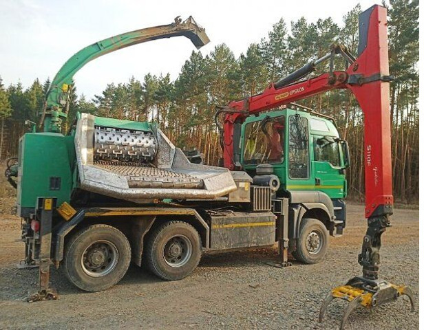 Jenz HEM 583R +6x6 MAN TGS 33.540 +Palfinger (docs MACHINE!) - Trituradora de madera: foto 1 Jenz HEM 583R +6x6 MAN TGS 33.540 +Palfinger (docs MACHINE!) - Trituradora de madera: foto 1