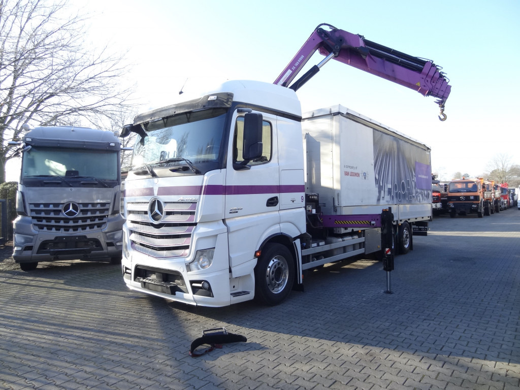 Camión caja abierta, Camión grúa Mercedes-Benz Actros 2545 6X2 HIAB 166 bis 19 Meter: foto 1
