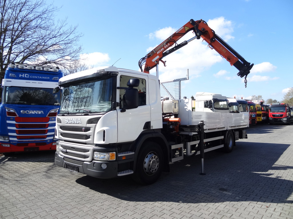 Camión grúa, Camión caja abierta Scania P230 4X2 Kran Atlas 92.2 A2: foto 8