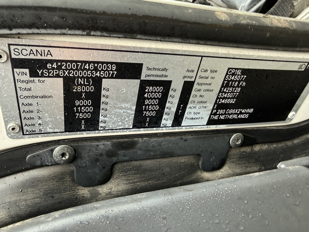 Scania P280 6X2*4 - Camión chasis: foto 3 Scania P280 6X2*4 - Camión chasis: foto 3