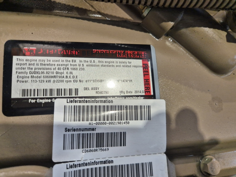 John Deere 6068HRT90 Engine (Agri) - Motor para Maquinaria agrícola: foto 2 John Deere 6068HRT90 Engine (Agri) - Motor para Maquinaria agrícola: foto 2