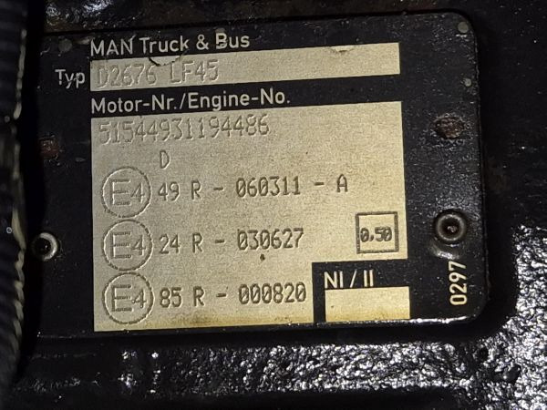MAN D2676 LF45 Engine (Truck) - Motor para Camión: foto 2 MAN D2676 LF45 Engine (Truck) - Motor para Camión: foto 2