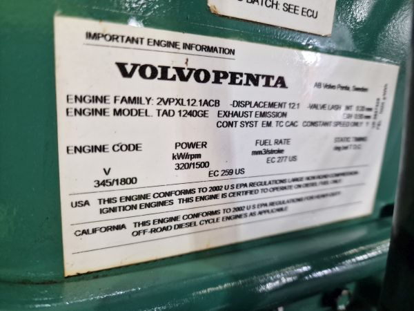 Volvo TAD1240GE Engine (Industrial) - Motor para Maquinaria industrial: foto 3 Volvo TAD1240GE Engine (Industrial) - Motor para Maquinaria industrial: foto 3