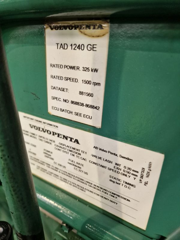 Volvo TAD1240GE Engine (Industrial) - Motor para Maquinaria industrial: foto 2 Volvo TAD1240GE Engine (Industrial) - Motor para Maquinaria industrial: foto 2
