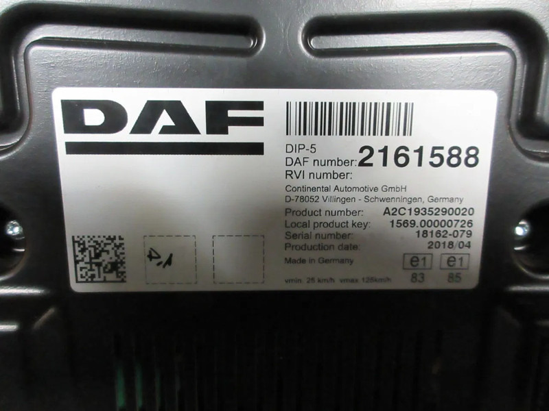 DAF 2161588 INSTRUMENTENPANEEL DAF XF CF 450 EURO 6 MODEL 2020 - Salpicadero para Camión: foto 5 DAF 2161588 INSTRUMENTENPANEEL DAF XF CF 450 EURO 6 MODEL 2020 - Salpicadero para Camión: foto 5