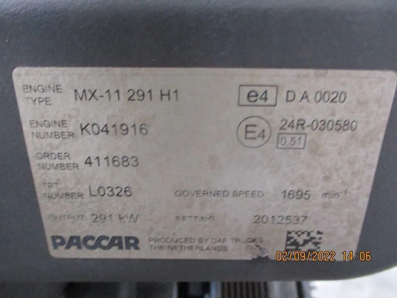 DAF 2301466//1972204//2190054//DAF CF MX 11 H1 400 PK EURO 6 - Motor para Camión: foto 5 DAF 2301466//1972204//2190054//DAF CF MX 11 H1 400 PK EURO 6 - Motor para Camión: foto 5