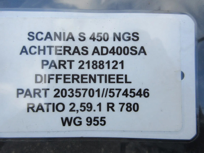 Scania 2188121 // 2035701 // 574546 // AD 400 SA ACHTER SCANIA S 450 EURO 6 NGS - Eje posterior para Camión: foto 5 Scania 2188121 // 2035701 // 574546 // AD 400 SA ACHTER SCANIA S 450 EURO 6 NGS - Eje posterior para Camión: foto 5