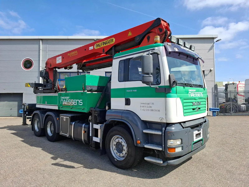 MAN TGA 33.410 / 6X4 / PALFINGER PK4000 1EL ROOFER CRANE / 25M / REMOTE / 2X BIG AXLE / 490677 KM / MANUAL / EURO-3 / 2005 - Camión grúa: foto 4 MAN TGA 33.410 / 6X4 / PALFINGER PK4000 1EL ROOFER CRANE / 25M / REMOTE / 2X BIG AXLE / 490677 KM / MANUAL / EURO-3 / 2005 - Camión grúa: foto 4
