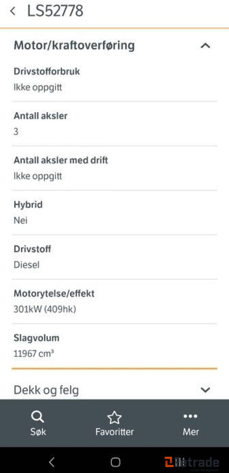 1999 modell MAN 26.414 6x2 kranbil - Camión caja abierta, Camión grúa: foto 3 1999 modell MAN 26.414 6x2 kranbil - Camión caja abierta, Camión grúa: foto 3