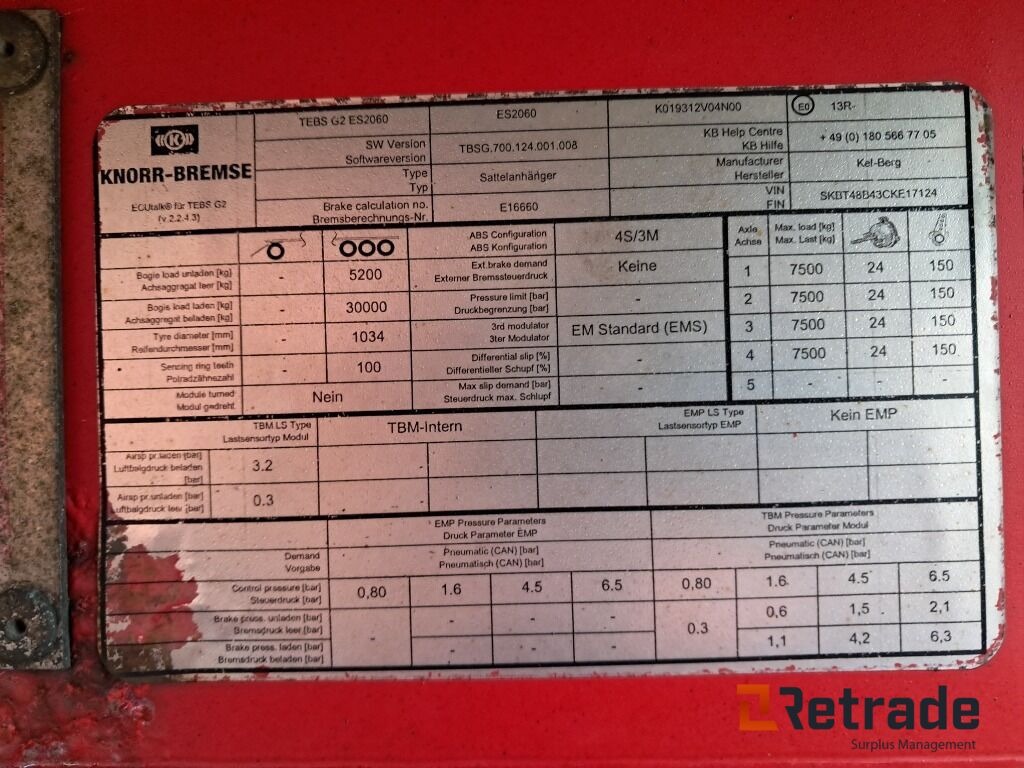 Semirremolque volquete Kel-Berg Tipsættevogn 60m3 4 akslet: foto 43