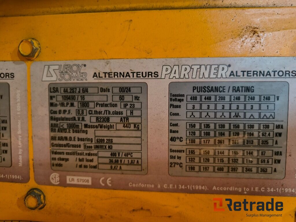 230V Generator SDMO Compact J130K, John Deere 4,5L - Maquinaria de construcción: foto 3 230V Generator SDMO Compact J130K, John Deere 4,5L - Maquinaria de construcción: foto 3