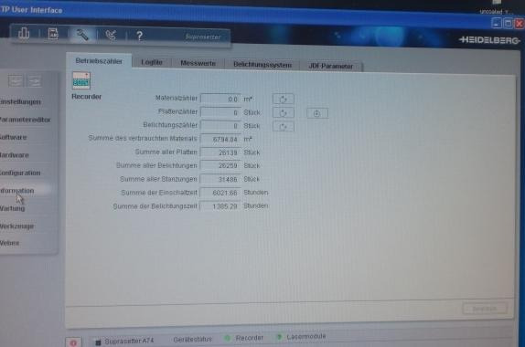 Heidelberg Suprasetter A 74 Thermal CtP System - Máquina de impresión: foto 2 Heidelberg Suprasetter A 74 Thermal CtP System - Máquina de impresión: foto 2