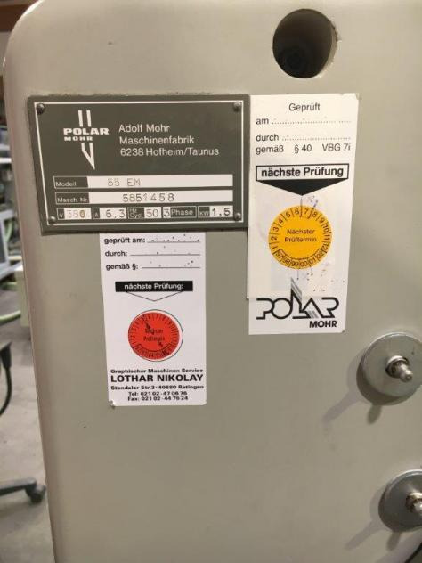 Polar Mohr 55 EM cutting machine - Máquina de corte de papel: foto 4 Polar Mohr 55 EM cutting machine - Máquina de corte de papel: foto 4