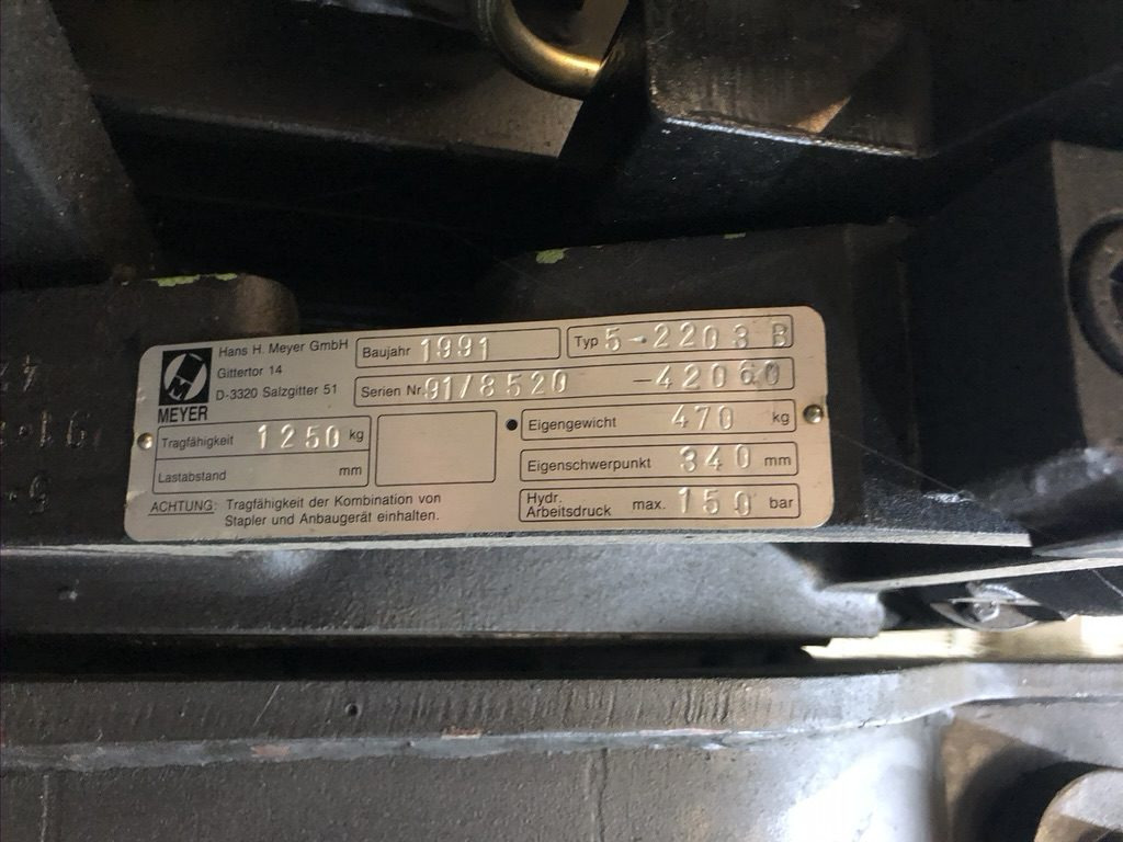 Carretilla elevadora eléctrica Three-wheel electric front loader Jungheinrich EFG DF 15 with duplex mast and Meyer roller clamp: foto 15