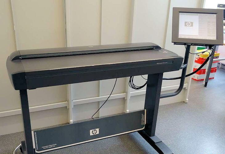 Document scanner plan scanner schematic scanner with document feeder HP Designjet 4500 - Máquina de impresión: foto 1 Document scanner plan scanner schematic scanner with document feeder HP Designjet 4500 - Máquina de impresión: foto 1