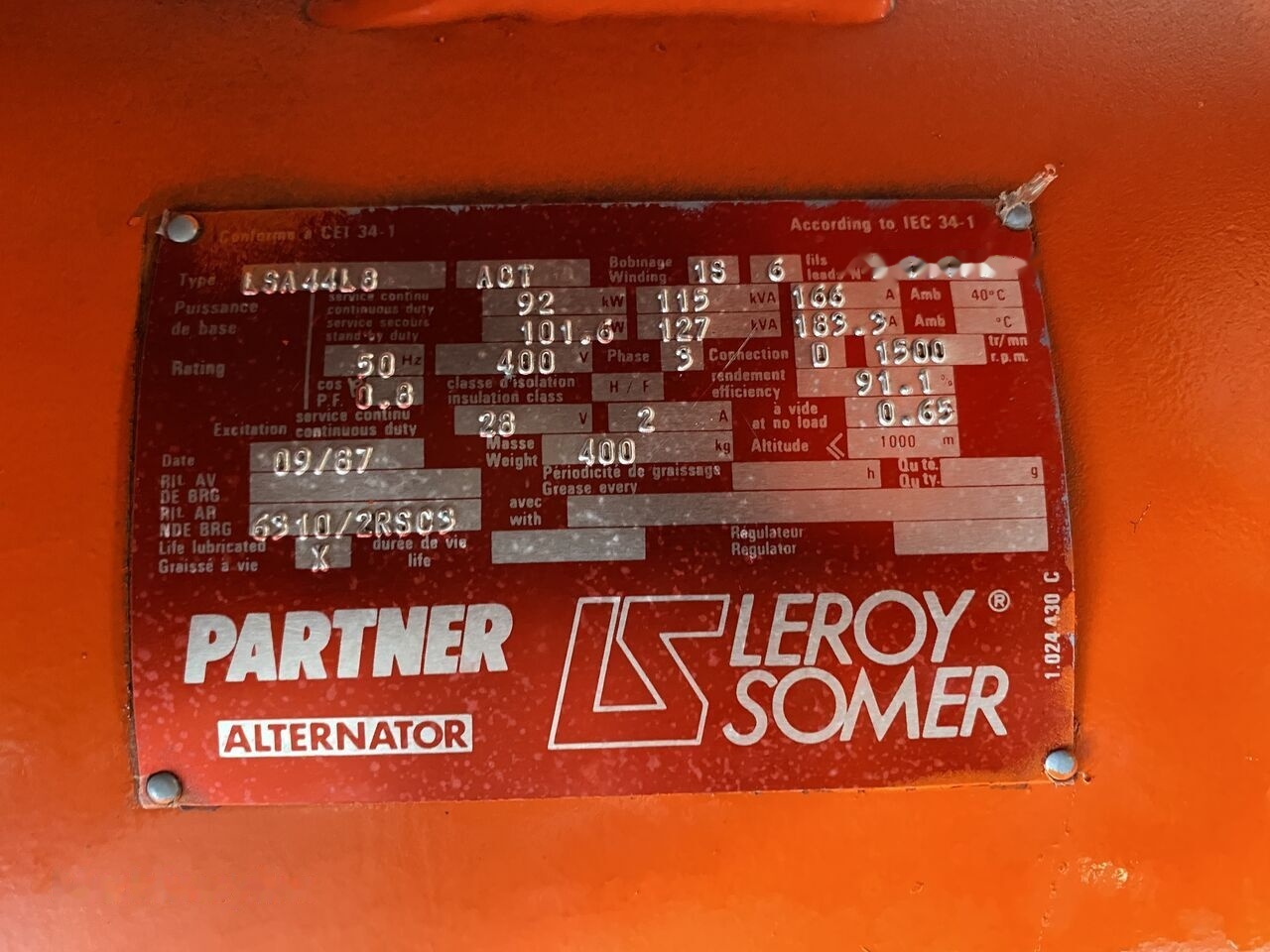 Renault 115 kVa diesel - Generador industriale: foto 5 Renault 115 kVa diesel - Generador industriale: foto 5