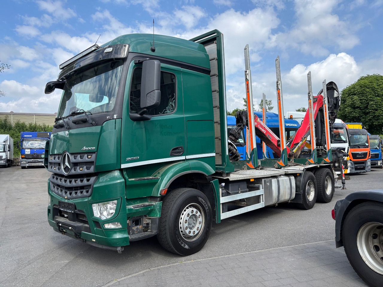 Mercedes-Benz Arocs 6x4/Kran Cranab TZ 12.2 - Camión forestal, Camión grúa: foto 1 Mercedes-Benz Arocs 6x4/Kran Cranab TZ 12.2 - Camión forestal, Camión grúa: foto 1