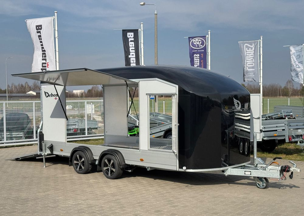 DEBON C1000 - kryta laweta | 490 x 202 cm / 3500kg / felgi ALU / wciągarka elektryczna - Remolque portavehículos: foto 1 DEBON C1000 - kryta laweta | 490 x 202 cm / 3500kg / felgi ALU / wciągarka elektryczna - Remolque portavehículos: foto 1