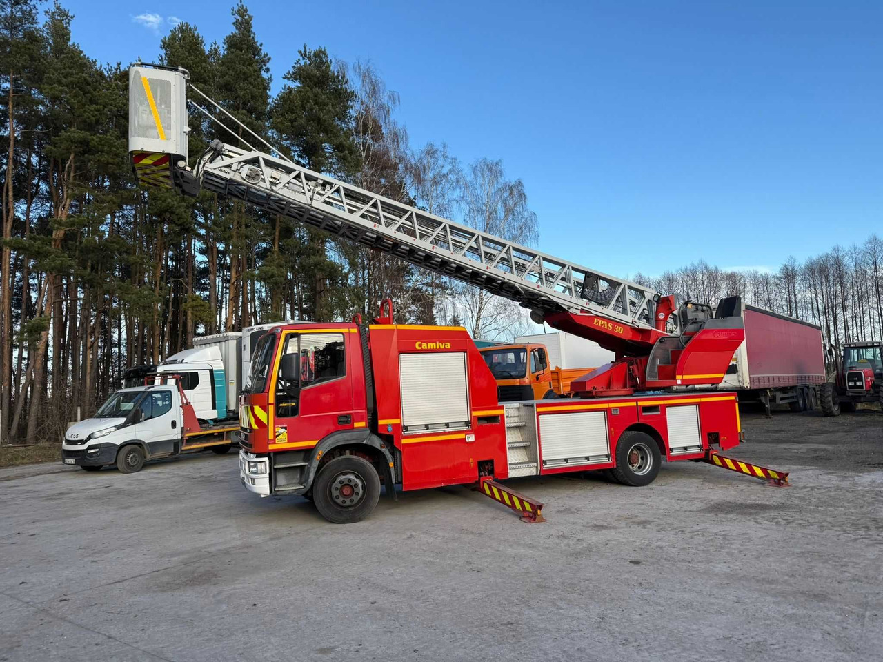 Drabina strażacka 30 m , IVECO Eurocargo Tector 130E24, Camiva EPAS 30 - Camión de bomberos, Camión con plataforma elevadora: foto 1 Drabina strażacka 30 m , IVECO Eurocargo Tector 130E24, Camiva EPAS 30 - Camión de bomberos, Camión con plataforma elevadora: foto 1