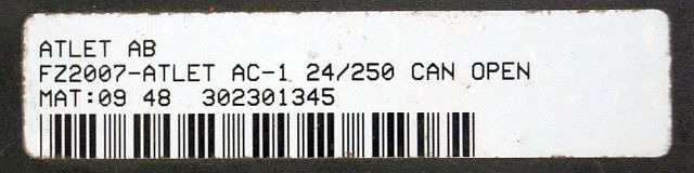Atlet FZ2007 | Rijregeling Drive controller ZAPI AC1 FZ2007 24/250A can open sn. - Unidad de control para Equipo de manutención: foto 2 Atlet FZ2007 | Rijregeling Drive controller ZAPI AC1 FZ2007 24/250A can open sn. - Unidad de control para Equipo de manutención: foto 2