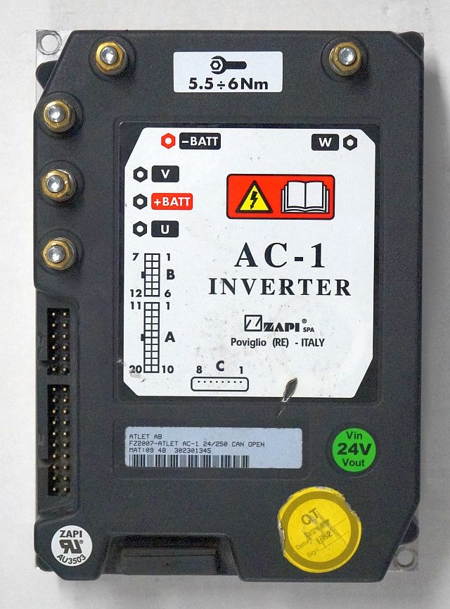 Atlet FZ2007 | Rijregeling Drive controller ZAPI AC1 FZ2007 24/250A can open sn. - Unidad de control para Equipo de manutención: foto 1 Atlet FZ2007 | Rijregeling Drive controller ZAPI AC1 FZ2007 24/250A can open sn. - Unidad de control para Equipo de manutención: foto 1