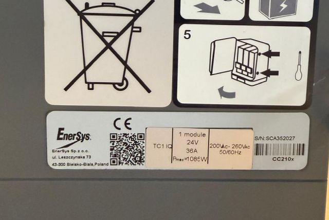 Hawker unknown | Charger for Next Sys batteries 24V36A 1085w 200-240 Vac sn. SCA - Acumulador para Equipo de manutención: foto 2 Hawker unknown | Charger for Next Sys batteries 24V36A 1085w 200-240 Vac sn. SCA - Acumulador para Equipo de manutención: foto 2