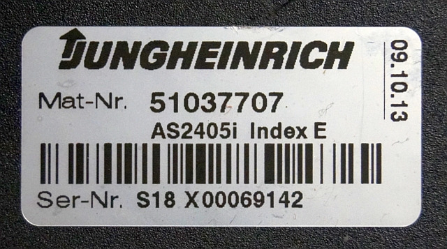 Jungheinrich 51037707 | Rij regeling driving controller AS2405i index E Sw. 1,28 - Unidad de control para Equipo de manutención: foto 3 Jungheinrich 51037707 | Rij regeling driving controller AS2405i index E Sw. 1,28 - Unidad de control para Equipo de manutención: foto 3