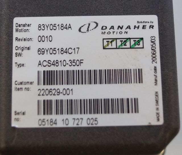 Toyota/BT 220629-001 | Danaher motion AC Superdrive motor controller 83Y05184A A - Unidad de control para Equipo de manutención: foto 2 Toyota/BT 220629-001 | Danaher motion AC Superdrive motor controller 83Y05184A A - Unidad de control para Equipo de manutención: foto 2