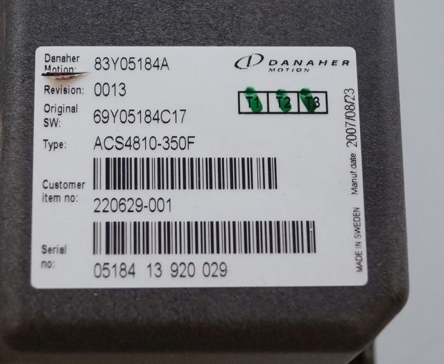 Toyota/BT 220629-001 | Danaher motion AC Superdrive motor controller 83Y05184A A - Unidad de control para Equipo de manutención: foto 2 Toyota/BT 220629-001 | Danaher motion AC Superdrive motor controller 83Y05184A A - Unidad de control para Equipo de manutención: foto 2