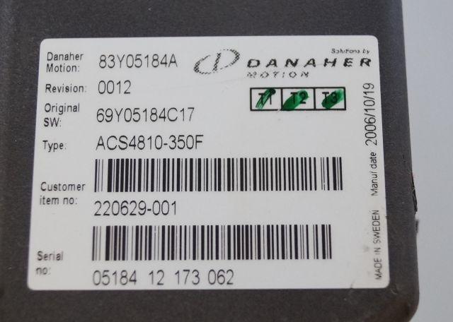 Toyota/BT 220629-001 | Danaher motion AC Superdrive motor controller 83Y05184A A - Unidad de control para Equipo de manutención: foto 2 Toyota/BT 220629-001 | Danaher motion AC Superdrive motor controller 83Y05184A A - Unidad de control para Equipo de manutención: foto 2