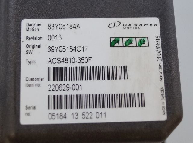 Toyota/BT 220629-001 | Danaher motion AC Superdrive motor controller 83Y05184A A - Unidad de control para Equipo de manutención: foto 2 Toyota/BT 220629-001 | Danaher motion AC Superdrive motor controller 83Y05184A A - Unidad de control para Equipo de manutención: foto 2