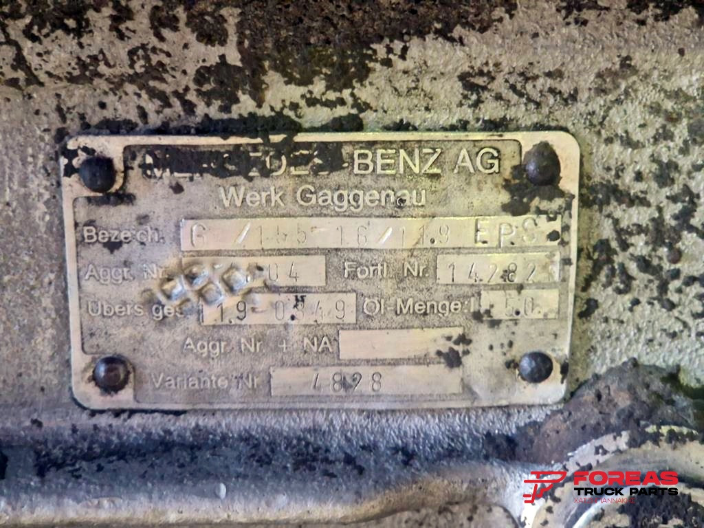 Caja de cambios para Camión MERCEDES-BENZ G 155 - 16/11.9 EPS: foto 9